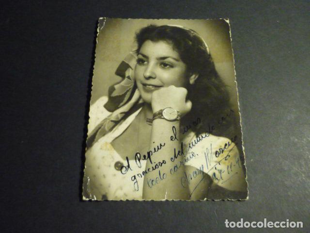 Cine: MARY MORENO CANTANTE FOTOGRAFIA CON DEDICATORIA AUTOGRAFO 11,5 X 8,5 CM