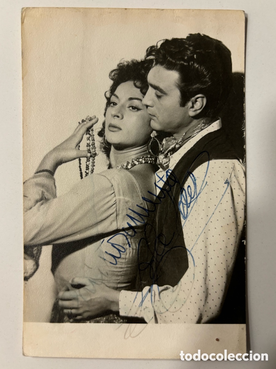 Cine: Foto original con aut&oacute;grafo de Lola Flores Antonio Gonz&aacute;lez el pescailla M