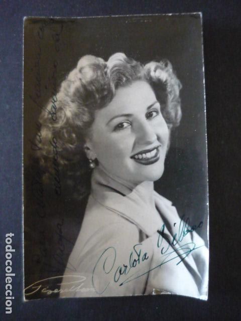 Cine: CARLOTA BILBAO ACTRIZ ANTIGUA FOTOGRAFIA CON FIRMA AUTOGRAFO 11 X 16 CM