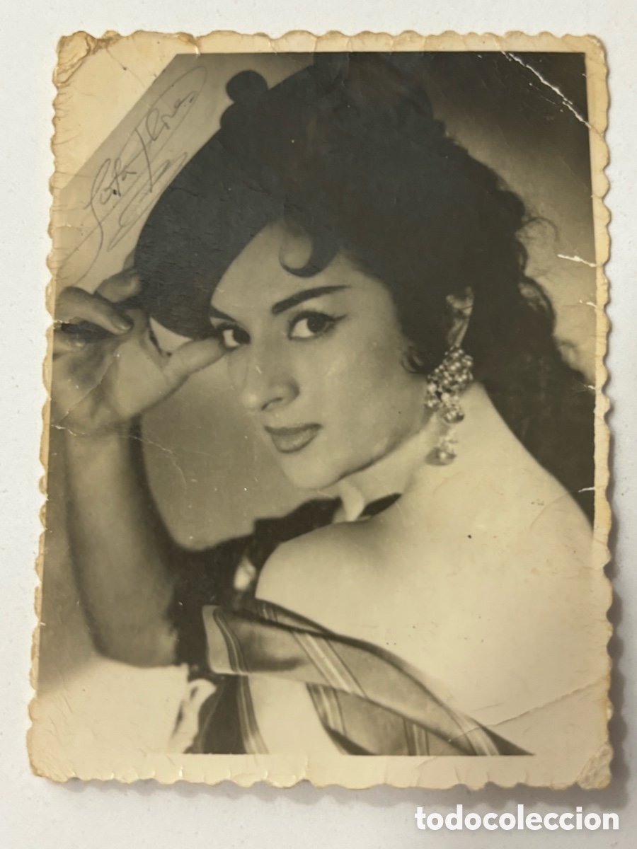 Cine: Foto original con aut&oacute;grafo de Lola Flores foto Valencia Malaga M