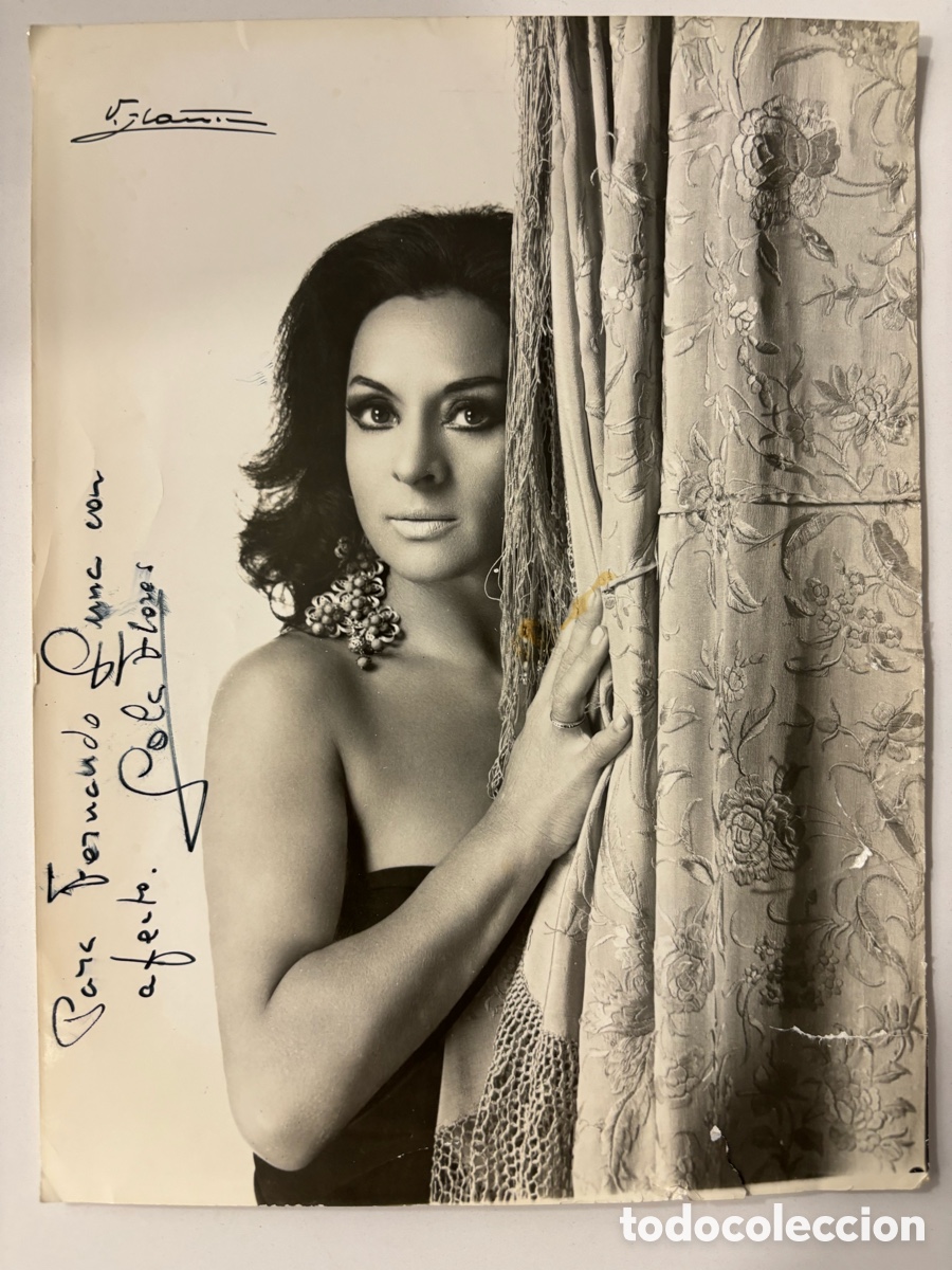Cine: Foto original con aut&oacute;grafo de Lola Flores foto Ib&aacute;&ntilde;ez Madrid M