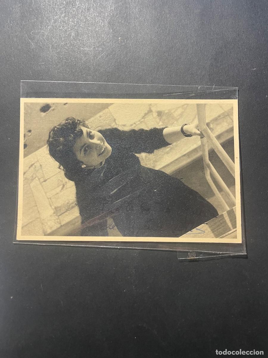 Cine: AUTOGRAFOS - ANTIGUA FOTOGRAFIA ARTISTA FRANCESA CON DEDICATORIA AUTOGRAFA ORIGINAL A TINTA A DESCI