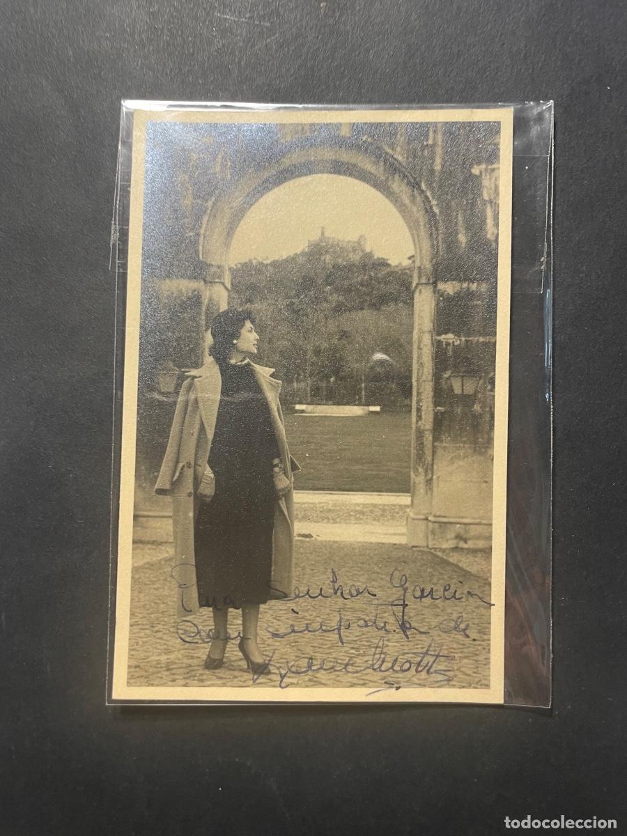 Cine: AUTOGRAFOS - ANTIGUA FOTOGRAFIA ARTISTA FRANCESA CON DEDICATORIA AUTOGRAFA ORIGINAL A TINTA A DESCI