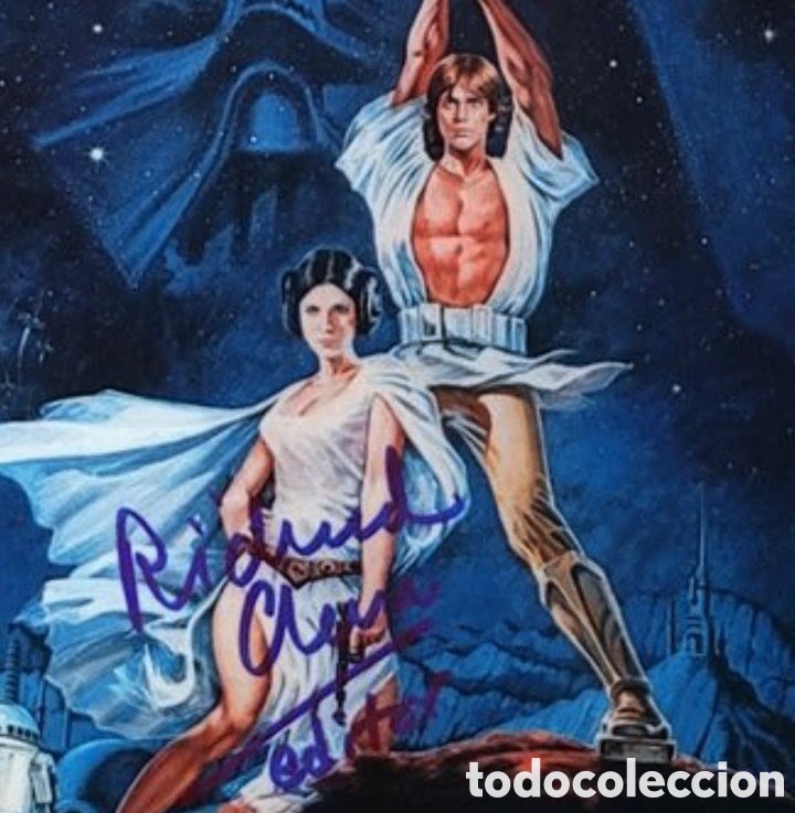 Cine: M&iacute;tico p&oacute;ster japon&eacute;s de Star Wars: Una Nueva Esperanza (1977), firmada a mano