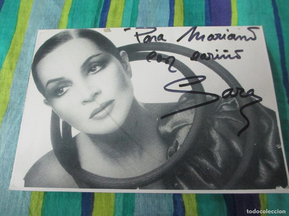 Cine: Foto antigua promocional de Sara Montiel con su firma