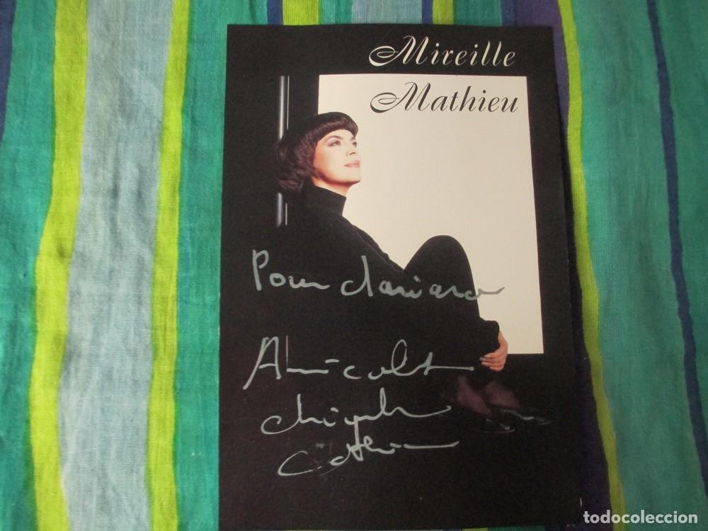 Cinema: Foto promocional de Mireille Mathieu con autografo
