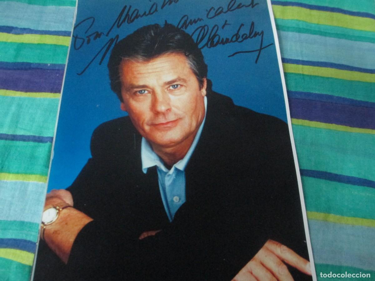 Cinema: Foto promocional con firma del actor Alain Delon