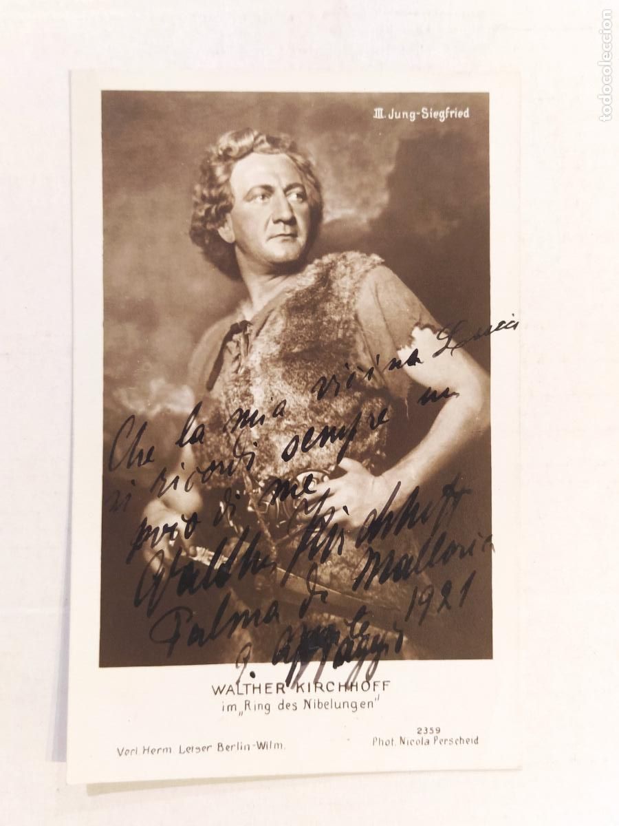 Cine: WALTHER KIRCHHOFF - AUTOGRAFO - POSTAL ANTIGUA (116.166)