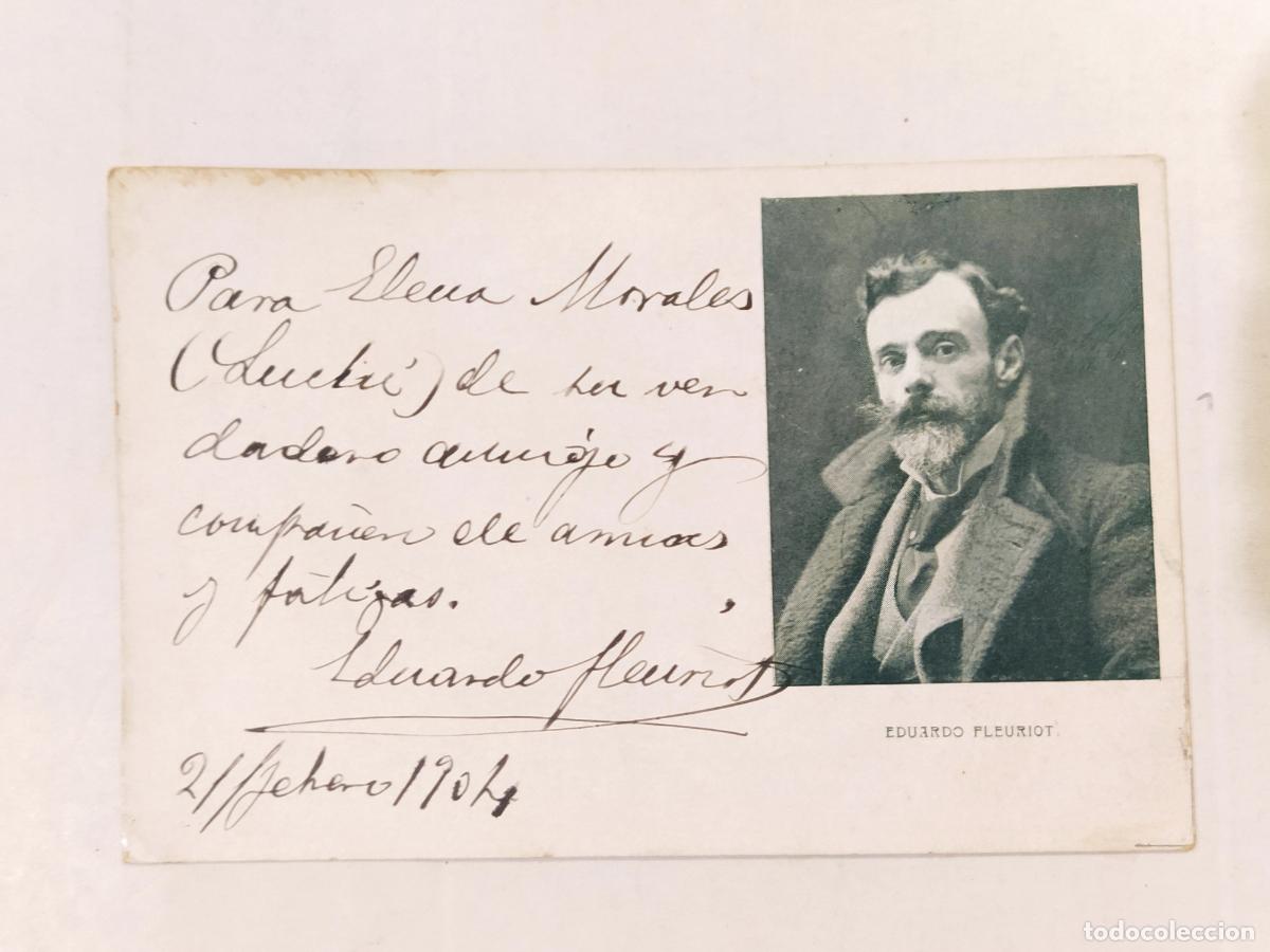 Cine: EDUARDO FLEURIOR - AUTOGRAFO a ELENA MORALES (LUCCI)- POSTAL ANTIGUA - REVERSO SIN DIVIDIR (116.167)