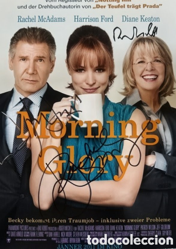 Cine: Harrison Ford, Rachel McAdams, Roger Michell - Foto Firmada Morning Glory