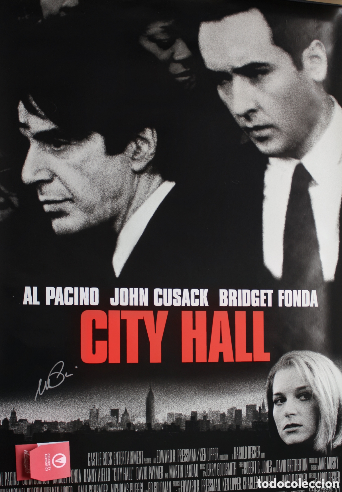 Cine: Cartel Original de Cine &rdquo;City Hall&rdquo; (27x40) firmado por Al Pacino - Certificado