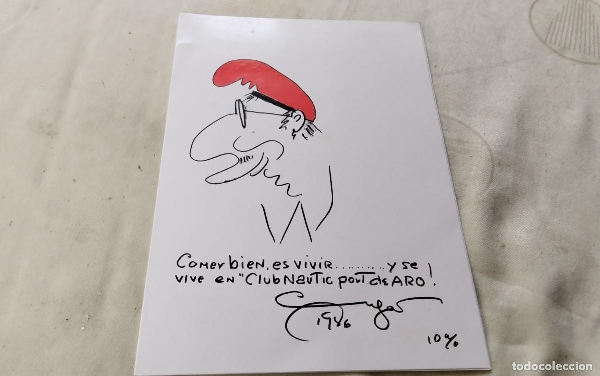 Cin&eacute;ma: XAVIER CUGAT , CARTA CLUB NAUTICO PORT DE ARO CON DEDICATORIA Y FIRMA ORIGINAL ,VER