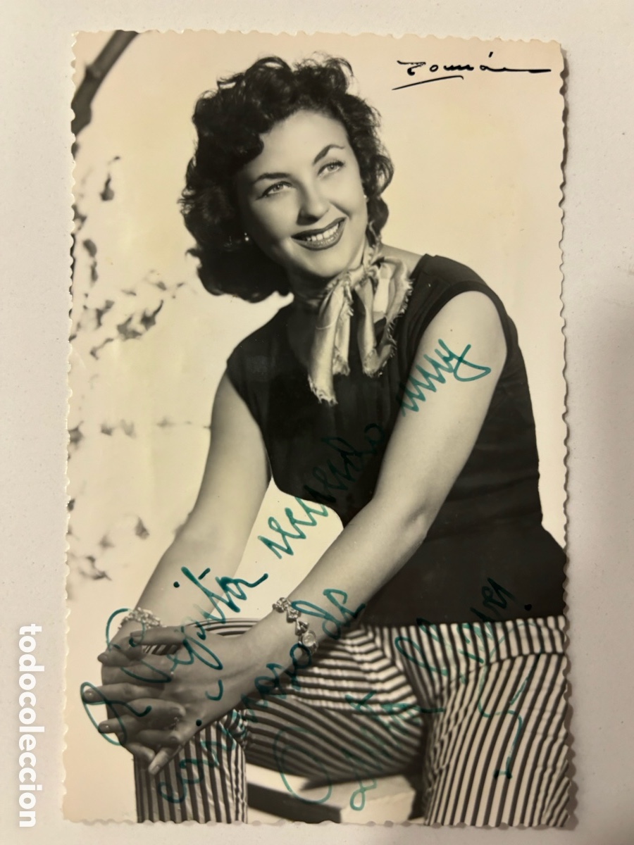 Cine: Foto original con aut&oacute;grafo de la vedette y actriz Queta Claver L