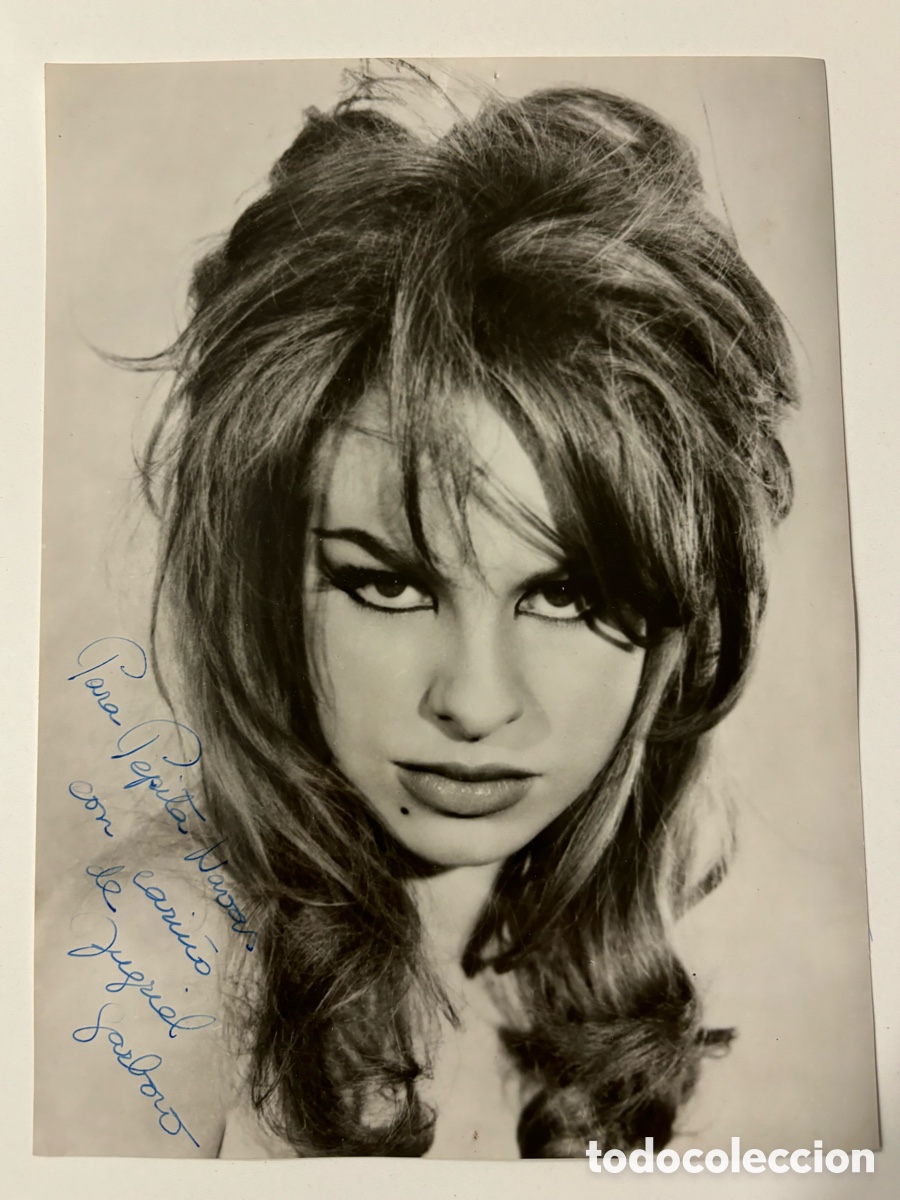 Cinema: Foto original con aut&oacute;grafo de la actriz y vedette Ingrid Garbo L