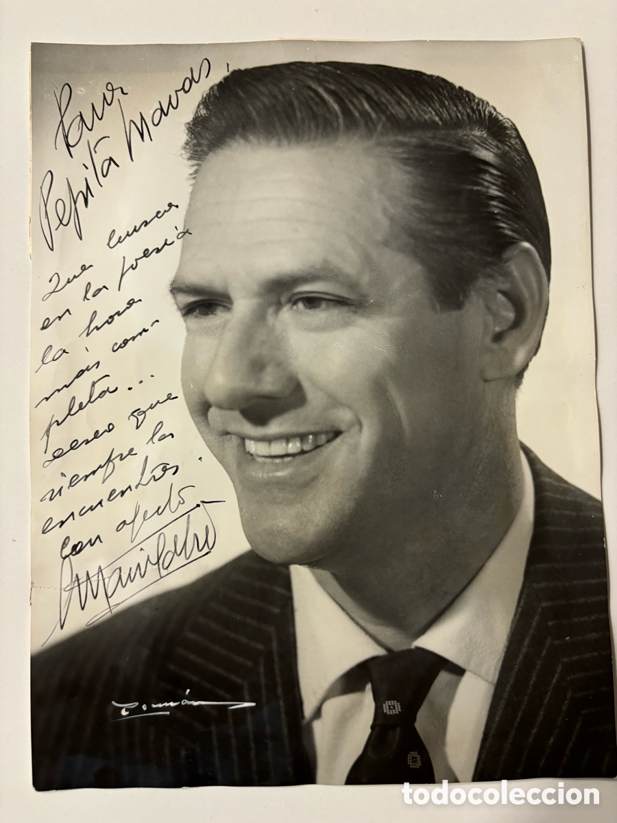 Cin&eacute;ma: Foto original con aut&oacute;grafo del torero y actor Mario Cabr&eacute; foto Rom&aacute;n Barcelona L