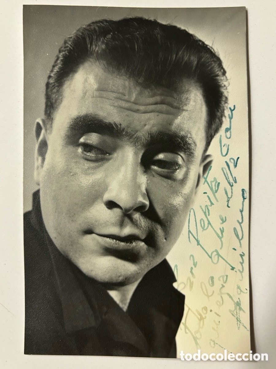 Cine: Foto original con aut&oacute;grafo de actor de teatro foto Alcayna Barcelona L