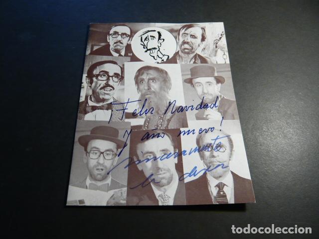 Cine: JESUS GUZMAN ACTOR TARJETA DIPTICO ILUSTRADA POR MINGOTE CON FIRMA AUTOGRAFA 14 X 18,5 CM