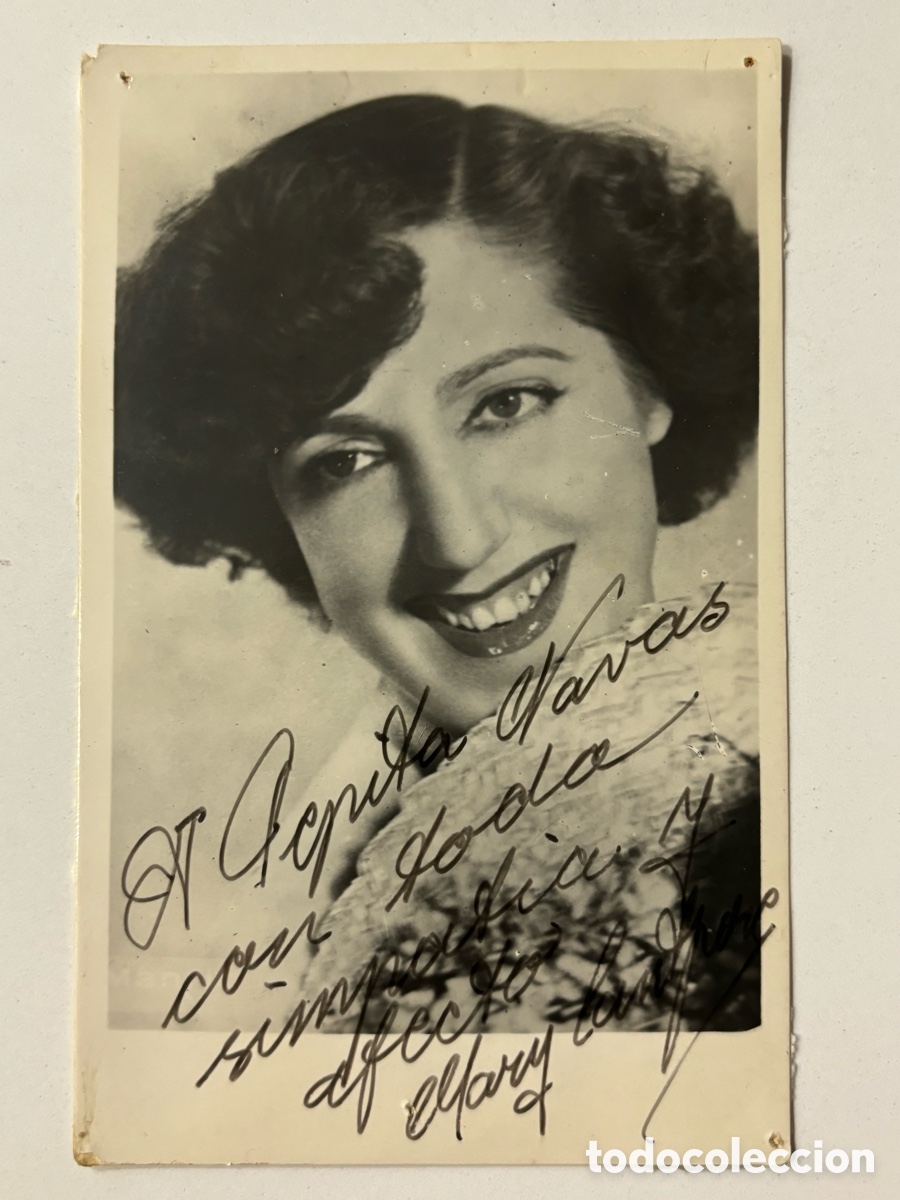 Cine: Foto original con aut&oacute;grafo de la vedette y actriz Mary Santpere L