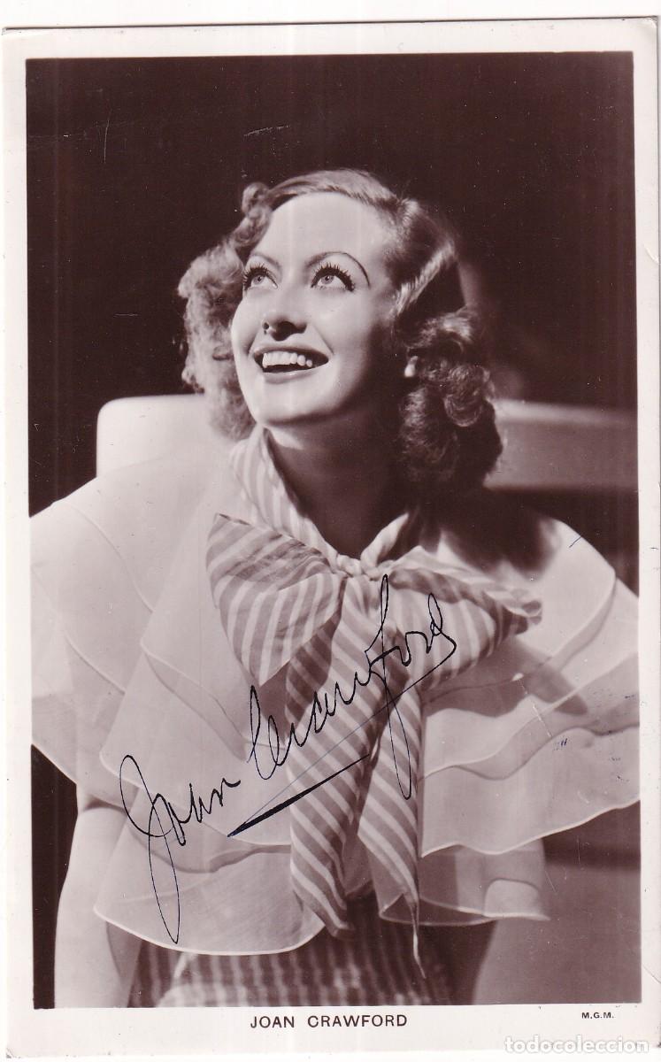 Cine: Postal con aut&oacute;grafo original de la actriz Joan Crawford.
