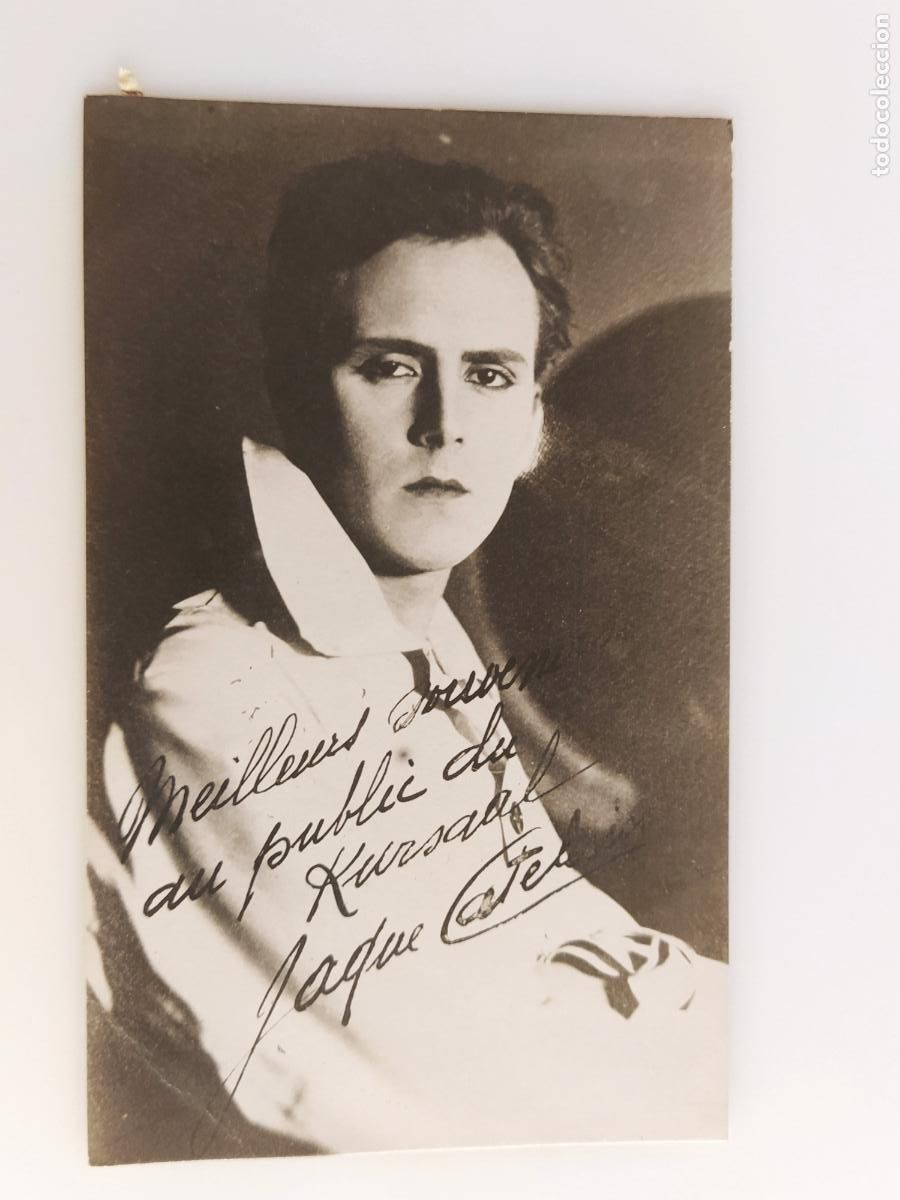 Cine: JAQUE CATELAIN - AUTOGRAFO IMPRESO - POSTAL ANTIGUA -(116.336)