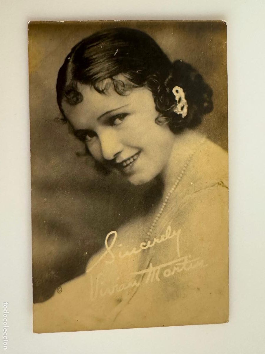 Cinema: VIVIAN MARTIN - AUTOGRAFO IMPRESO - FOTOGRAFICA - POSTAL ANTIGUA -(116.414)