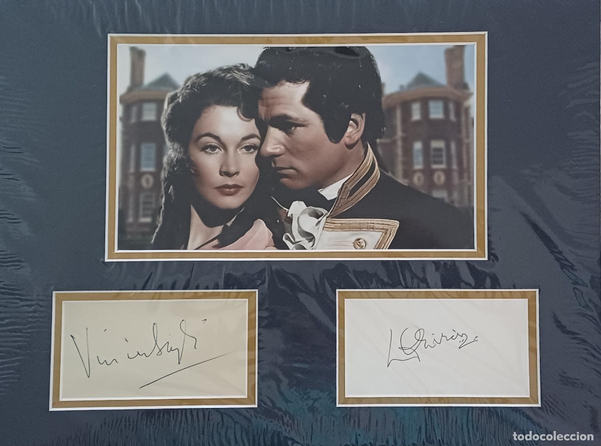 Cine: FOTOGRAFIA CON AUT&Oacute;GRAFOS ORIGINALES DE LOS ACTORES BRIT&Aacute;NICOS VIVIEN LEIGH Y LAURENCE OLIVIER