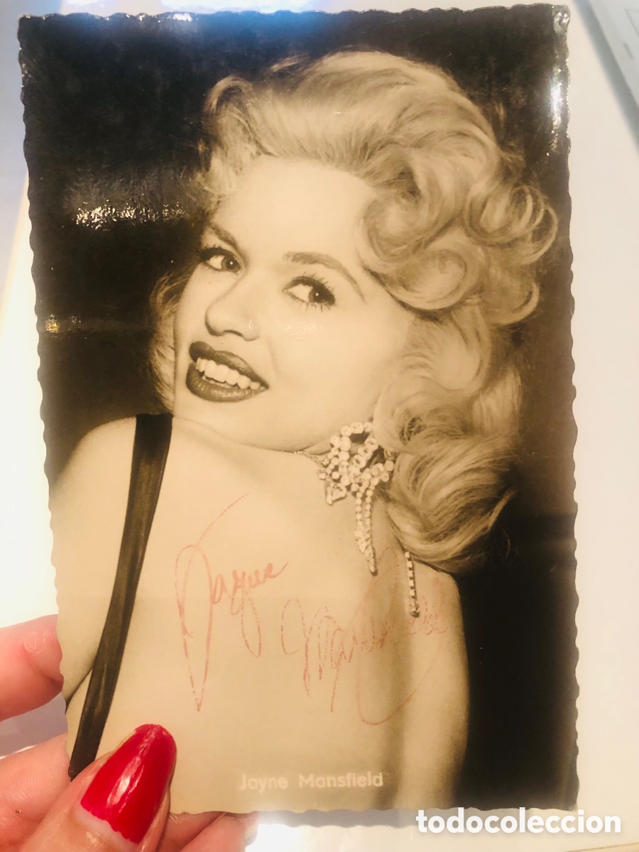 Cine: Aut&oacute;grafo original de Jayne Mansfielf