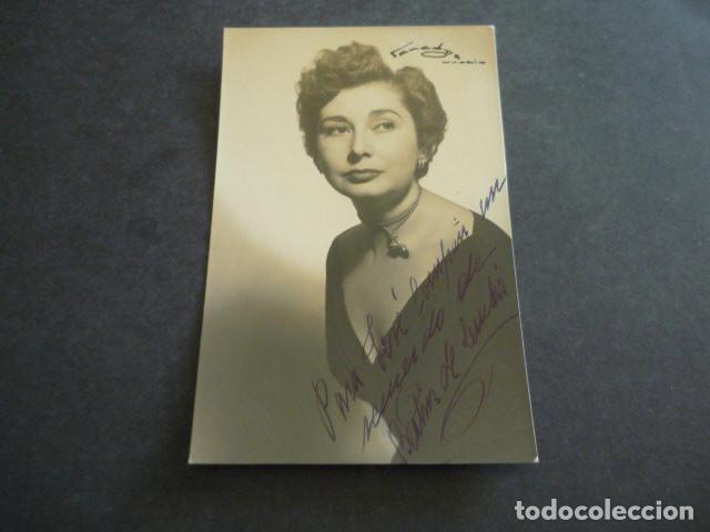 Kino: BEATRIZ DE LENCL&Oacute;S ACTRIZ VEDETTE ANTIGUA FOTOGRAFIA CON FIRMA AUTOGRAFA 13 X 9 CM