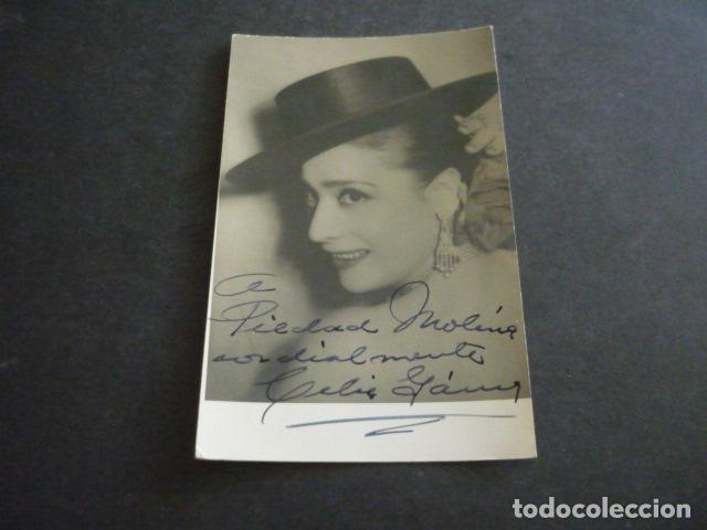 Kino: CELIA GAMEZ ACTRIZ ANTIGUA FOTOGRAFIA CON FIRMA AUTOGRAFA 9 X 13 CM