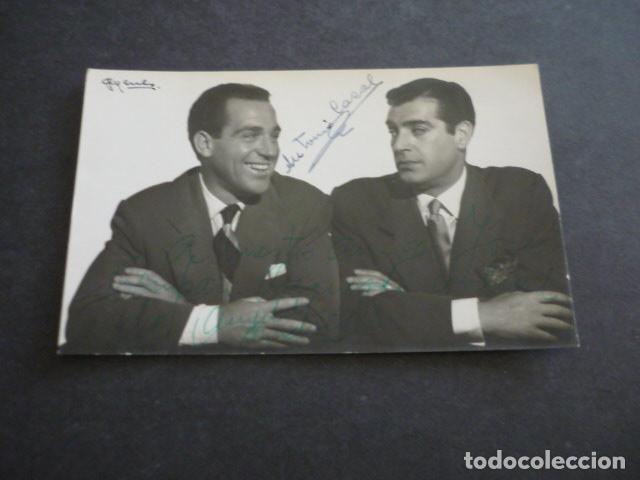 Kino: ANTONIO CASAL Y ANGEL DE ANDRES ACTORES ANTIGUA FOTOGRAFIA CON FIRMA AUTOGRAFA 9 X 14 CM