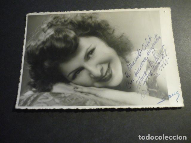 Cinema: ENRIQUETA SERRANO ACTRIZ CANTANTE ANTIGUA FOTOGRAFIA CON DEDICATORIA AUTOGRAFA 11,5 X 17,5 CM