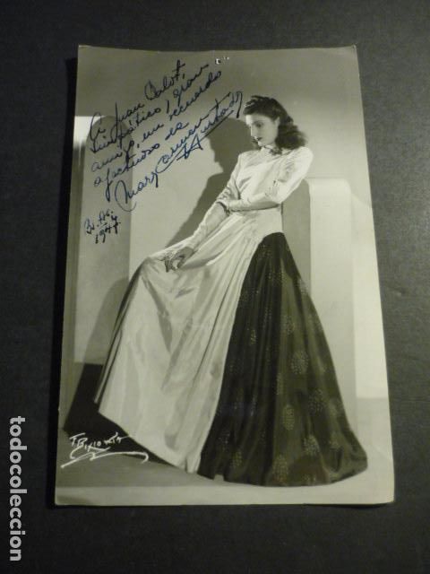 Cinema: MARI CARMEN HURTADO ACTRIZ CANTANTE ANTIGUA FOTOGRAFIA CON DEDICATORIA AUTOGRAFA 12 X 18 CM