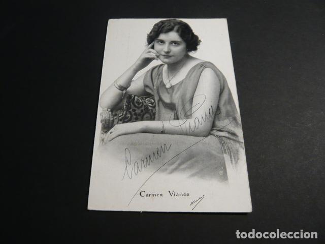 Kino: CARMEN VIANCE ACTRIZ TARJETA POSTAL CON FIRMA AUTOGRAFA