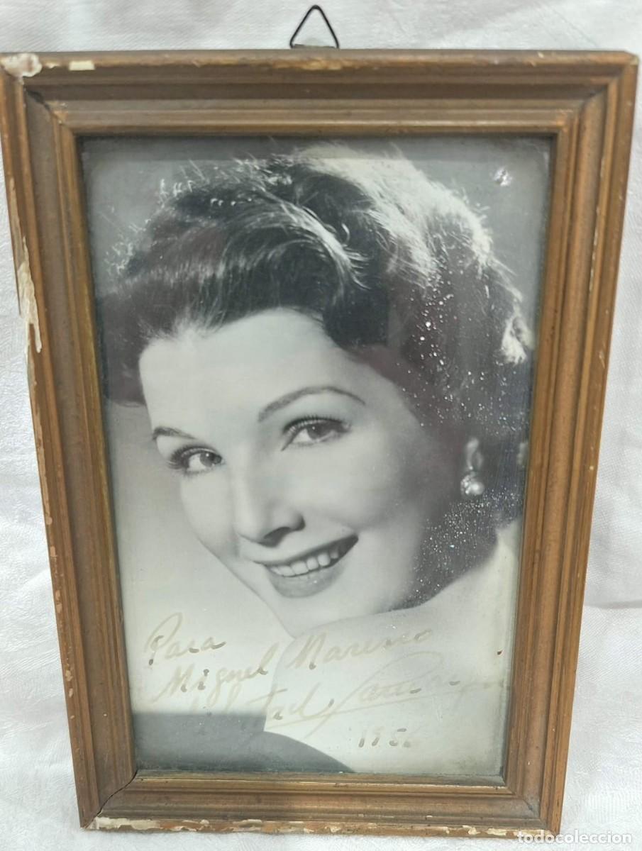 Cine: FOTO FOTOGRAFIA ANTIGUA ENMARCADA DE LIBERTAD LAMARQUE A&Ntilde;O 1956 DEDICADA Y AUTOGRAFIADA
