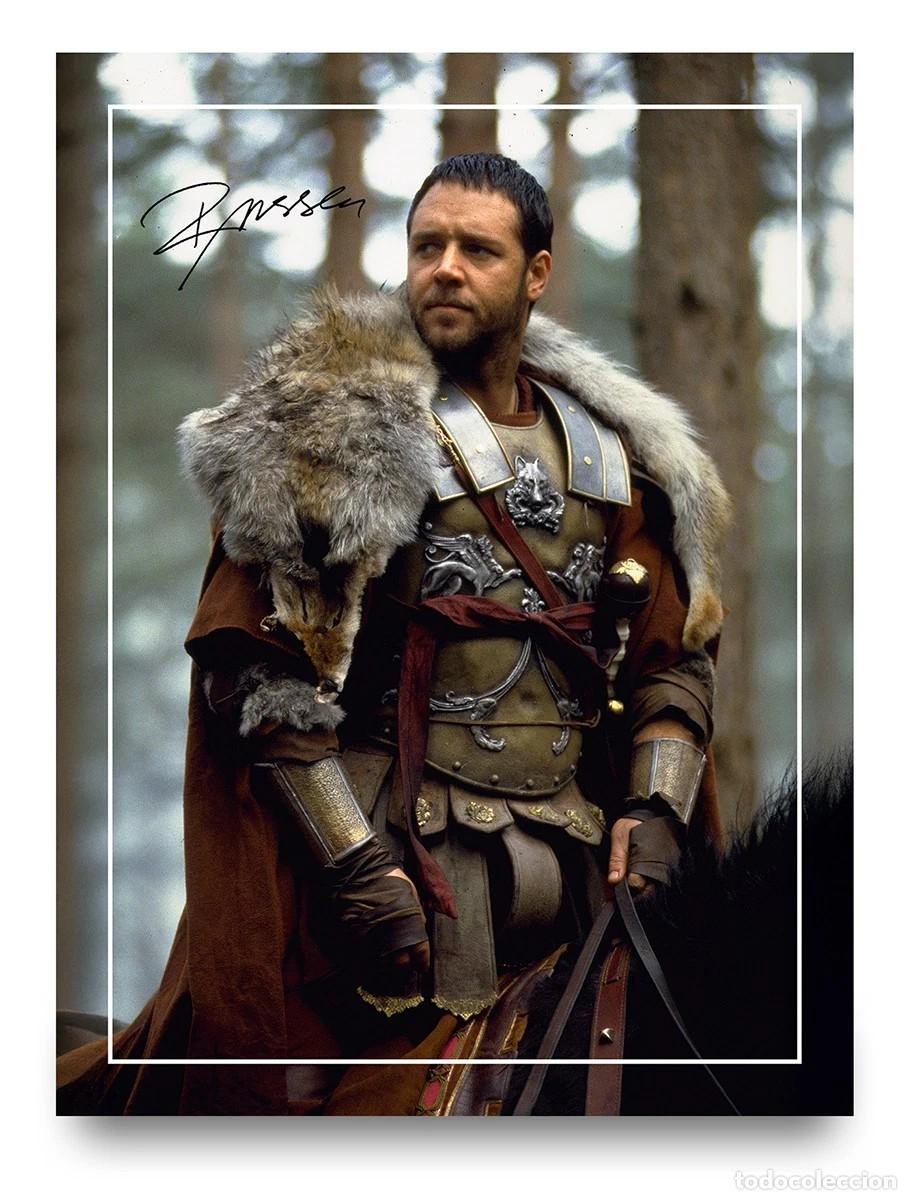 Cine: GLADIATOR -FOTOGRAFIA AUTOGRAFIADA IMPRESA FIRMADA POR RUSSELL CROWE DE 8x6 Maximus Decimus Meridius