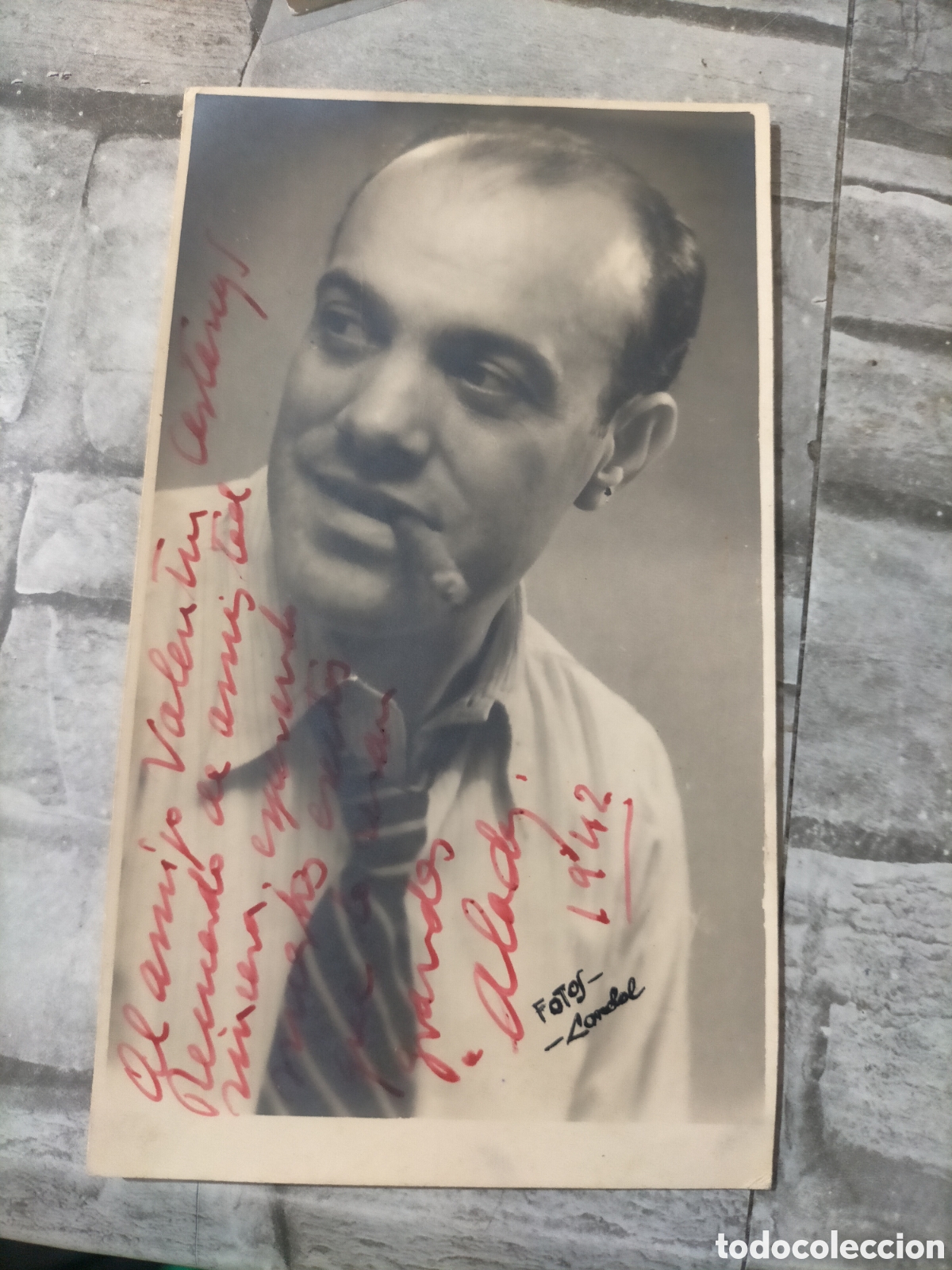 Cine: Carlos Salda&ntilde;a Beut actor Alady 1942 aut&oacute;grafo dedicatoria