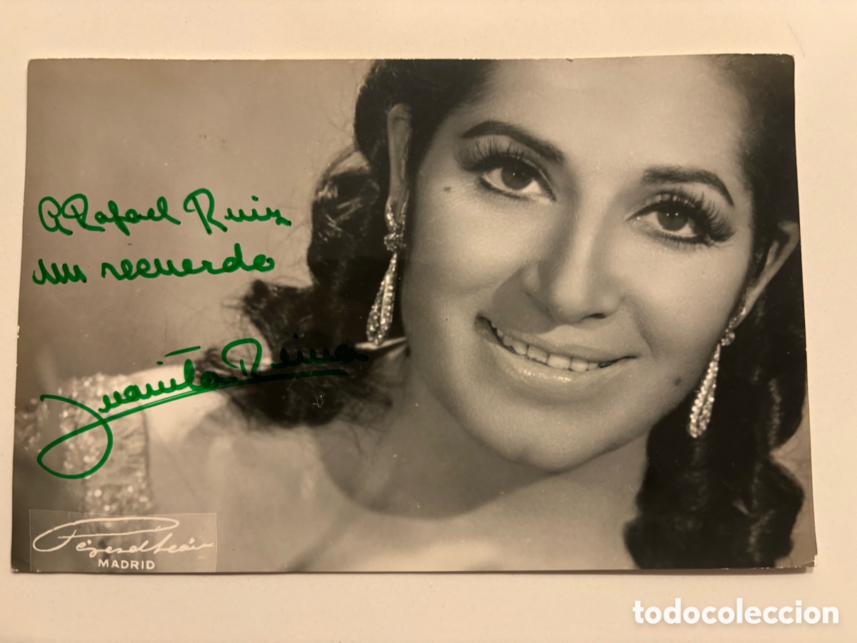 Cine: Foto original con aut&oacute;grafo de Juanita Reina foto P&eacute;rez de Leon