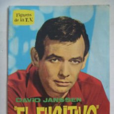 Cine: FIGURAS DE LA TV : DAVID JANSSEN ¨ EL FUGITIVO ¨ . BIOGRAFIA ILUSTRADA . 1964. Lote 382510889