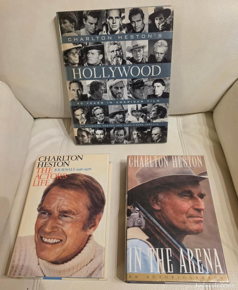 Cine: 3 LIBROS BIOGR&Aacute;FICOS DE CHARLTON HESTON FIRMADOS POR EL ACTOR - COMO NUEVOS - IDIOMA INGLES