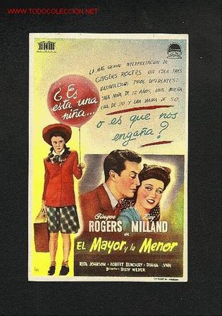 Cine: El mayor y la menor (Ginger Rogers, Ray Milland) - Foto 1