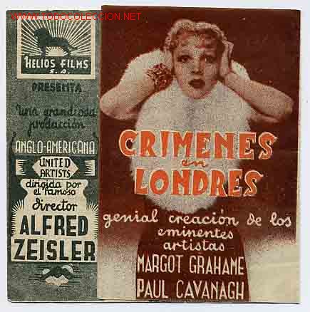 Kino: CRIMENES DE LONDRES   , DOBLE     PM1368