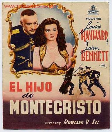 Kino: EL HIJO DE MONTECRISTO , CIFESA, DOBLE     PM1562