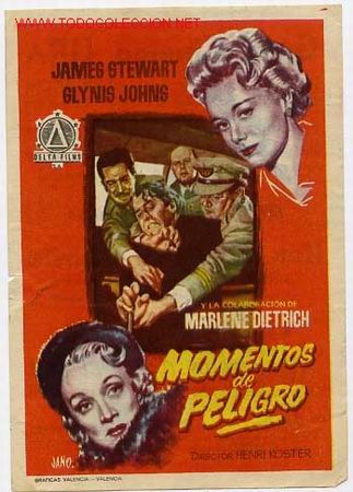 Cine: MOMENTOS DE PELIGRO, MARLENE DIETRICH   PM1664