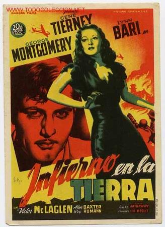 Cine: INFIERNO EN LA TIERRA  , SOLIGO   PM1760