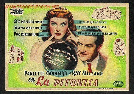 Cine: La pitonisa (Paulette Goddard, Ray Milland) - Foto 1