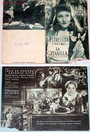 Cine: ANTIGUO PROGRAMA DE MANO  DOBLE ORIGINAL LA LA GITANILLA CON ESTRELLITA CASTRO A&Ntilde;OS 40 - Foto 1