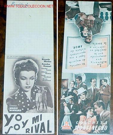 Cine: ANTIGUO PROGRAMA DE MANO YO SOY MI RIVAL   DOBLE   Y ORIGINAL A&Ntilde;OS 40 - Foto 1