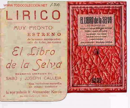 Cine: EL LIBRO DE LA SELVA TROQUELADO PM9090