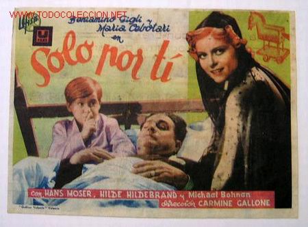 Foglietti di film di film antichi di cinema: SOLO POR TI