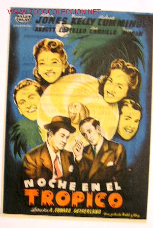 Cinema: NOCHE EN EL TROPICO (sin gastos de env&iacute;o)